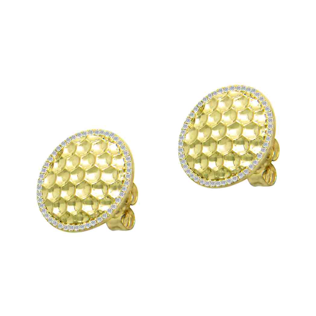 Round Stud Earring ER23114A